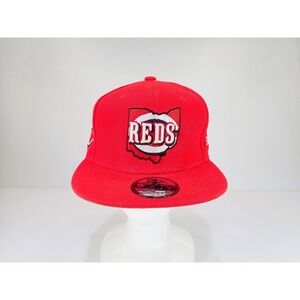 New Era 9FIFTY Cincinnati Reds Hat Ohio State Outline Snapback Red MLB‎